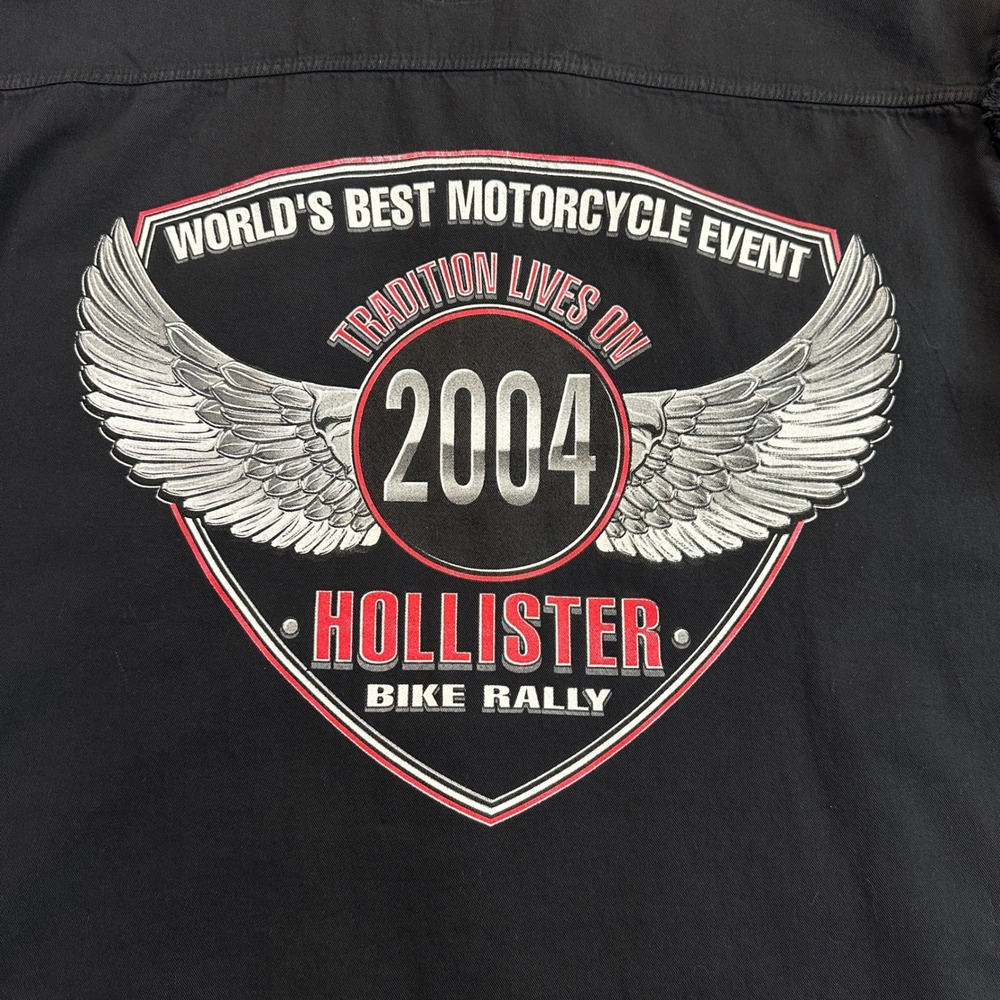 VTG Laughlin River Run Shirt Mens XL Black 2004 Hollister Bike Rally Sleeveless - Picture 4 of 7